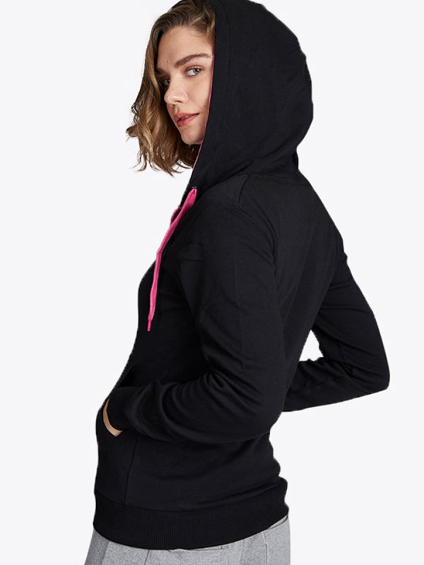 Women's SC Interlock Hoodie เสื้อฮู้ด ผู้หญิง สีดำ-01