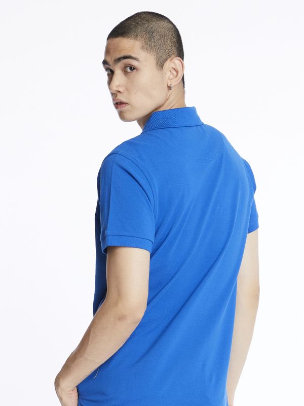 Men's Basic Polo เสื้อโปโล ผู้ชาย สีน้ำเงินเข้ม-38