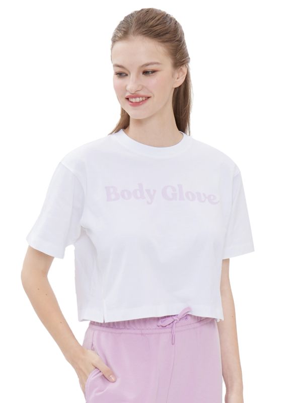 Women's SC Crop T-Shirt Fall 2023 - เสื้อยืดครอป ผู้หญิง สีขาว-00