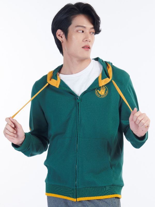 Men's SC Essential Hoodies เสื้อฮู้ด ผู้ชาย สีเขียวเข้ม-23