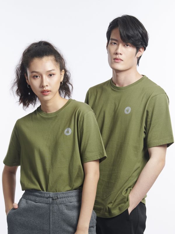 Unisex Basic T-Shirt เสื้อยืด สีเขียวเข้ม-33