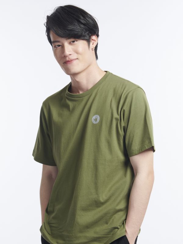 Unisex Basic T-Shirt เสื้อยืด สีเขียวเข้ม-33