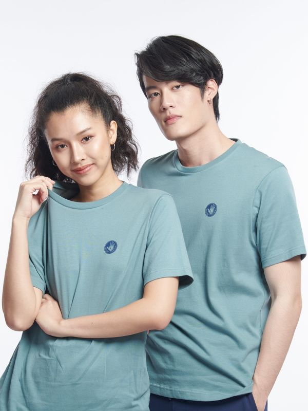 Unisex Basic T-Shirt เสื้อยืด สีเทา-11
