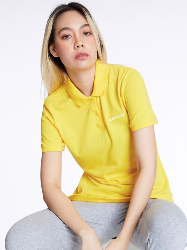 Women's CLASSIC POLO เสื้อโปโล ผู้หญิง สีเหลือง-14