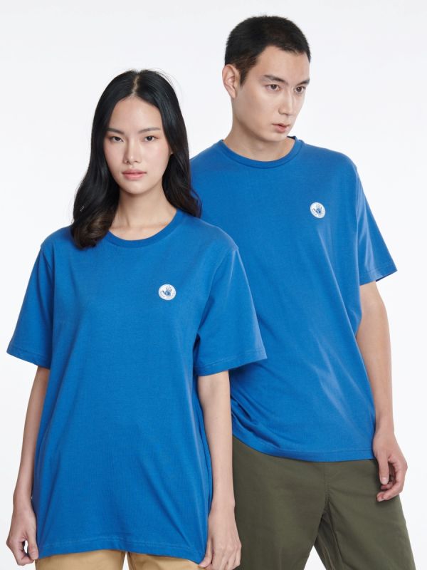 Unisex Basic T-Shirt Spring Summer เสื้อยืด สีน้ำเงิน-02