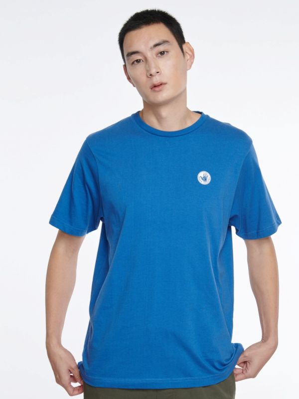 Unisex Basic T-Shirt Spring Summer เสื้อยืด สีน้ำเงิน-02