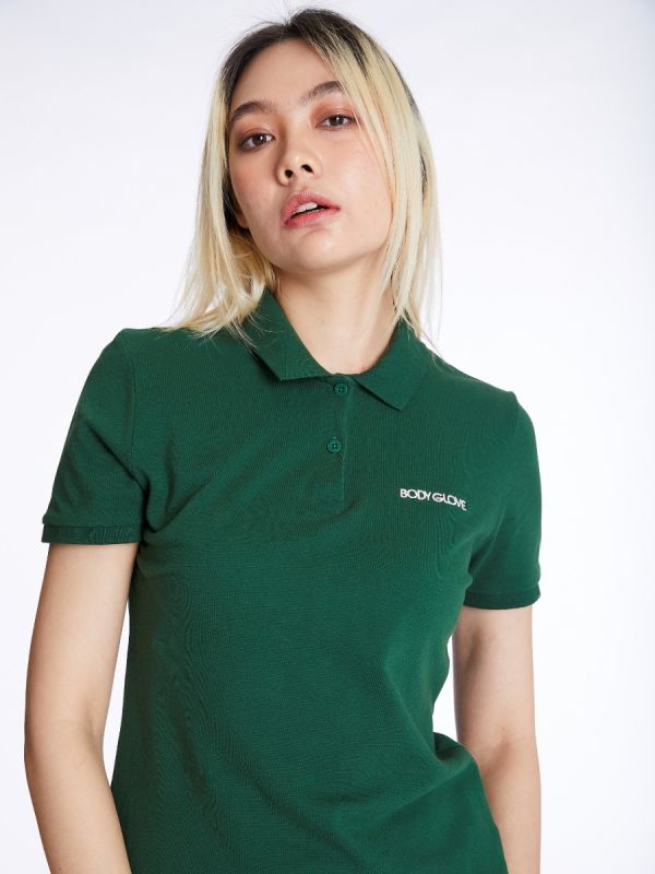 Women's CLASSIC POLO เสื้อโปโลผู้หญิง สีเขียว-03