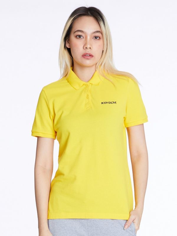 Women's CLASSIC POLO เสื้อโปโลผู้หญิง สีเหลือง-04