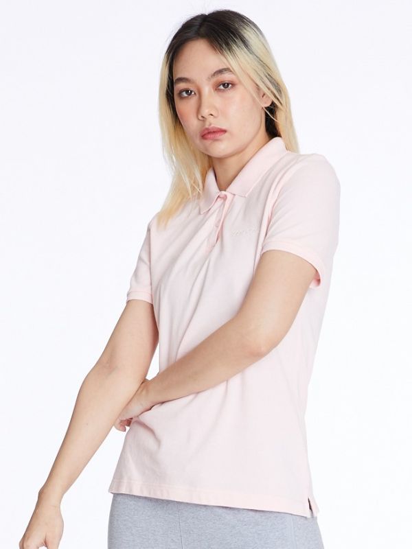 Women's CLASSIC POLO เสื้อโปโลผู้หญิง สีชมพู-65