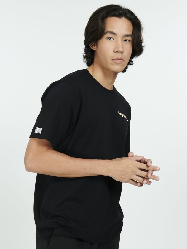 Men's CALIFORNIA DREAMIN Sun Print T-Shirts เสื้อยืด สีดำ-01