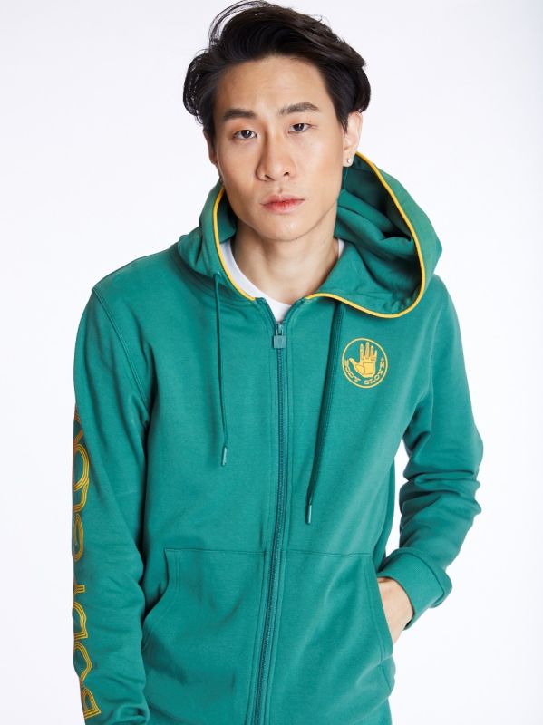 Men's SC TRACK CLUB Hoodies เสื้อฮู้ด ผู้ชาย สีเขียว-73