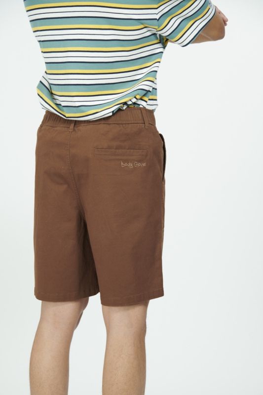 Men's CALIFORNIA DREAMIN Shorts กางเกงขาสั้น สีน้ำตาลเข้ม-27
