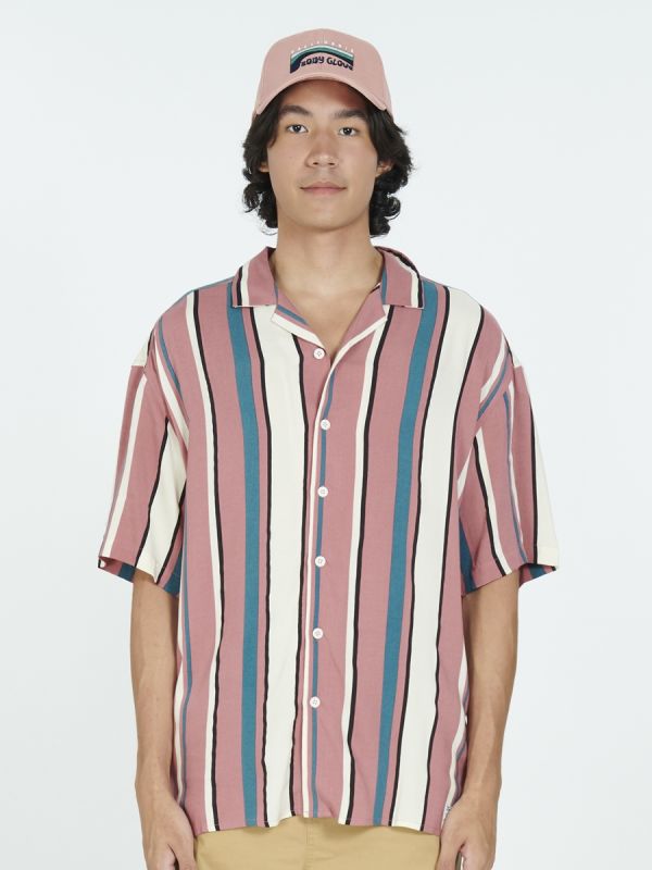 Men's CALIFORNIA DREAMIN Shirts เสื้อเชิ๊ต ลายทาง-15