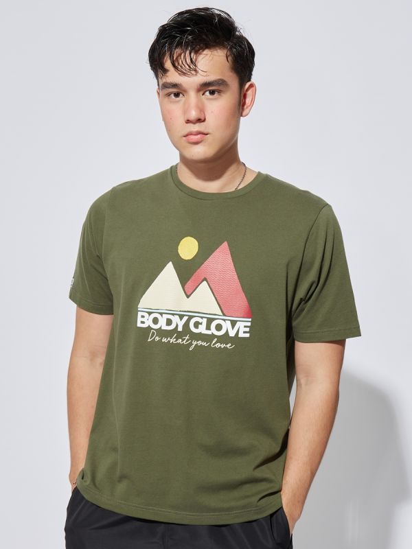 Men's WAVE OF CHANGE T-Shirt เสื้อยืดผู้ชาย สีเขียวโอลีฟ-33