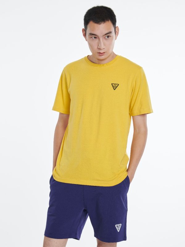 Men's SC THROWBACK T-Shirt เสื้อยืดแขนสั้น ผู้ชาย (Small Logo) สีเหลือง -24
