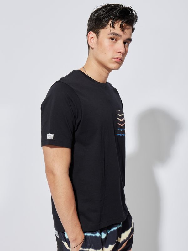 Men's WAVE OF CHANGE T-Shirt เสื้อยืดผู้ชาย สีดำ-01