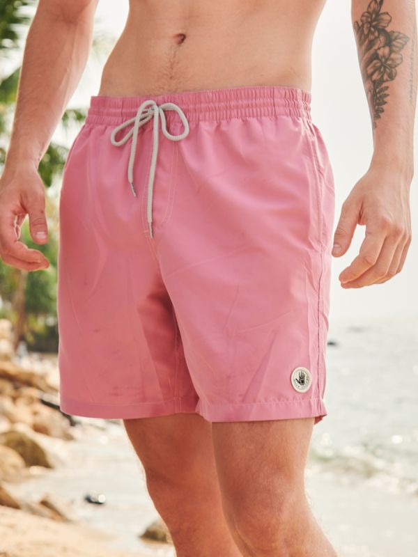 Men's Swimwear Broad Shorts - กางเกงขาสั้น สี Pink