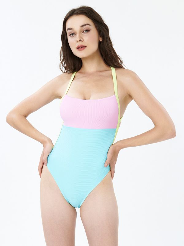 Women's Swimwear Spectrum Electra - ชุดว่ายน้ำผู้หญิง สี Cyan