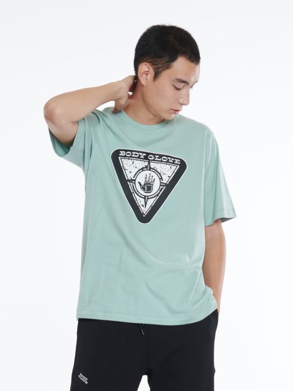 Men's SC THROWBACK T-Shirt เสื้อยืดแขนสั้น ผู้ชาย สีเขียว-13 (Full Logo)