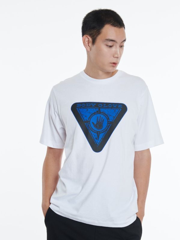 Men's SC THROWBACK T-Shirt เสื้อยืดแขนสั้น ผู้ชาย สีขาว (Full Logo)
