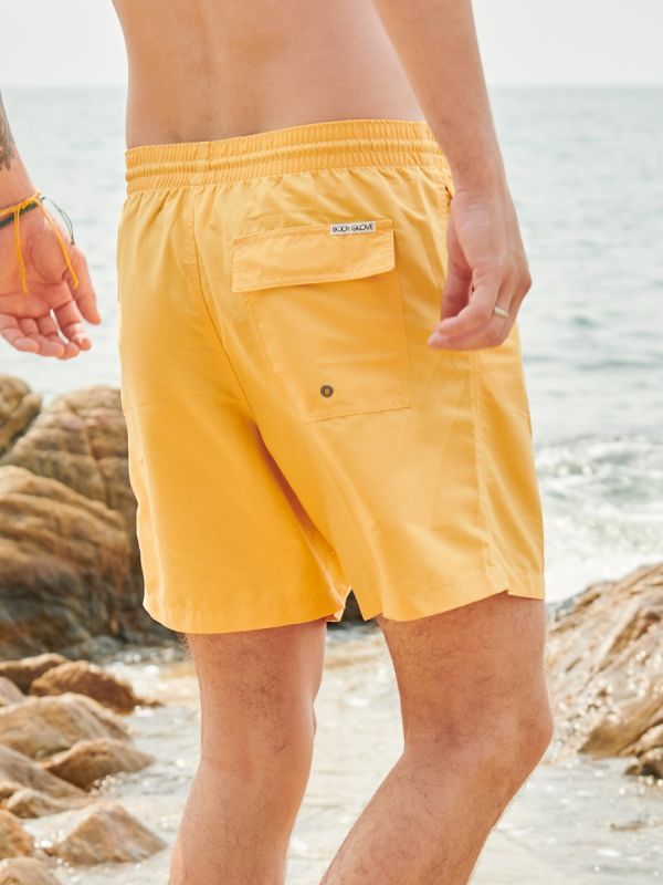 Men's Swimwear Broad Shorts - กางเกงขาสั้น สี DK.Yellow