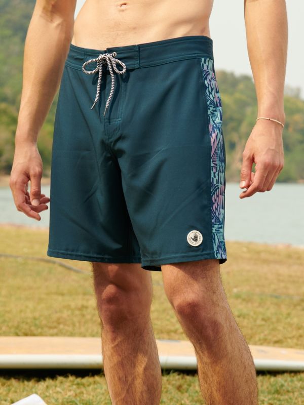 Men's Swimwear Broad Shorts - กางเกงขาสั้น สี Teal Green