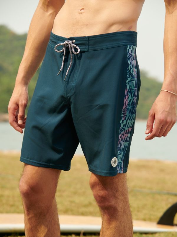 Men's Swimwear Broad Shorts - กางเกงขาสั้น สี Teal Green