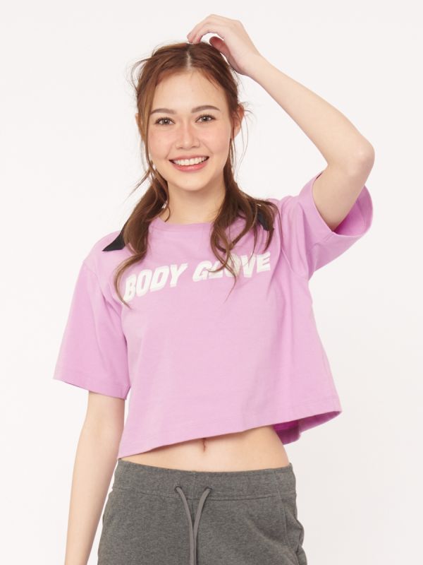SC LOGO PLAY Crop T-Shirt เสื้อครอป ผู้หญิง สีม่วง-16