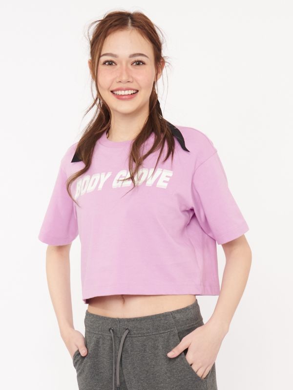 SC LOGO PLAY Crop T-Shirt เสื้อครอป ผู้หญิง สีม่วง-16