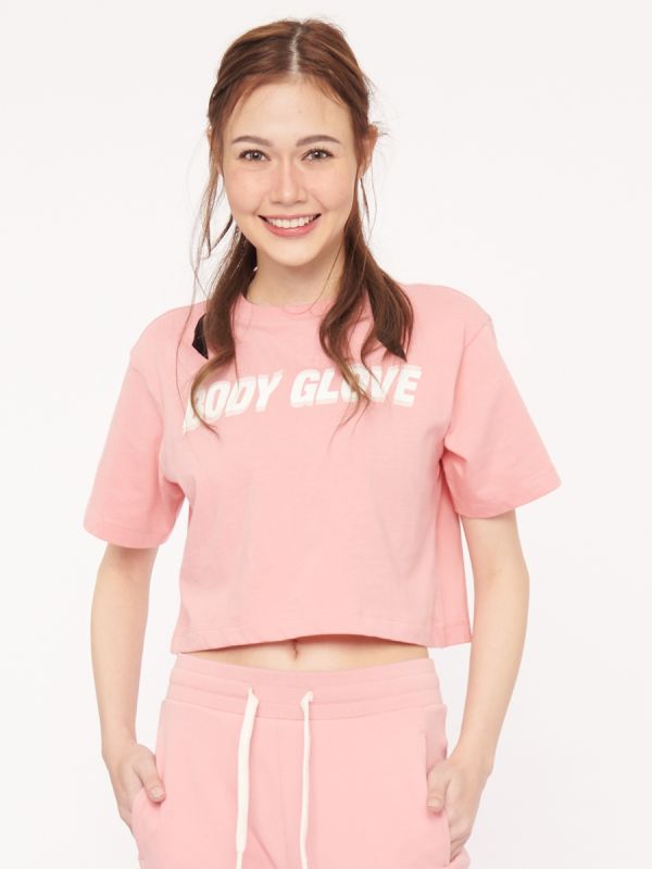 SC LOGO PLAY Crop T-Shirt เสื้อครอป ผู้หญิง สีชมพูอ่อน-95